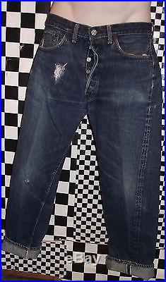 Vintage Levis 501 Big E Denim Selvedge Red Line Jeans Pants 31 X 29 USA L@@k | Mens Vintage Clothing