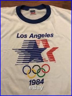 Vintage DS Levi’s 1984 Los Angeles USA Olympics Ringer T-shirt Large | Mens Vintage Clothing