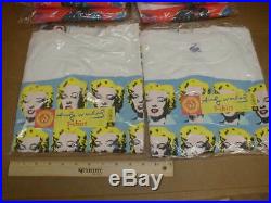 12 vtg new authentic Andy Warhol t-shirt lot XL $$-signs + Marilyn Monroe face