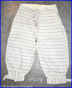 1920s Men's BUTTON FLY Checkered Golf KNICKERS Pants Woven Material