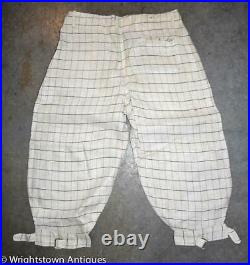 1920s Men's BUTTON FLY Checkered Golf KNICKERS Pants Woven Material
