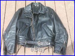 1930s-40s Police CHP Issue Horsehide Leather Motorcycle Jacket NOS