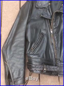 1930s-40s Police CHP Issue Horsehide Leather Motorcycle Jacket NOS