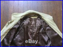 1930s 40s True Vintage Leather Cossack Style Jacket Buckle Back