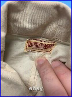 1930s Dubbleware Chore Coat Oatmeal small Color VINTAGE