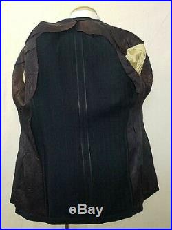 1930s Hollywood Clothes Blue Chalk Stripe DB Suit Jacket Deco Dapper Vintage