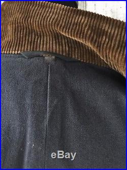 1940's Corduroy Jacket Vtg Double Breasted Cord Jacket Vtg French Chore Jacket L