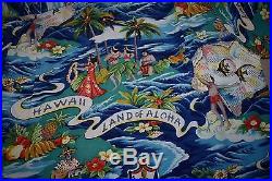 1940s-50s Hale Hawaii Vintage Land of Aloha Rayon Hawaiian Shirt mint condition