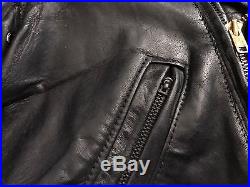 1940s 50s Vintage Horsehide Leather Police Motorcycle Jacket 42 44