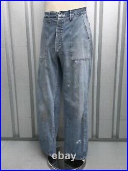 1940s Jeans US Navy Denim Pants WW2 Denim Jeans USN named/stenciled Sz30x31