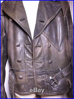 1940s WW2 German Style Hein Gericke German Motorcycle leather jacket sz 40