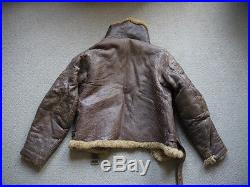 1940s WWII 1st Pattern Damaged IRVIN Flight Jacket with Broken Lightning Zippers