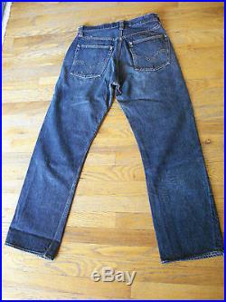 1947 Vintage Levi's 501 XX Big E Redline Selvage Hidden Rivet Indigo Jeans