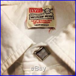 1950’s LEVIS Short Horn Saw Tooth Western Shirt BIG E ERA Sanforized Chest 42
