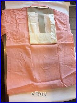 1950's Men's Rockabilly Shirt Manhattan New Old Stock Sz. L 16 Pink Loop Collar
