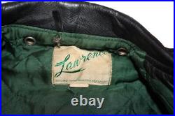1950's Original Vintage Mens Black Lawrence Front Quarter Horsehide Perfecto