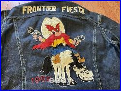 1950s Lee Riders Denim Jacket Frontier Fiesta Yosemite Sam Looney Tunes RARE
