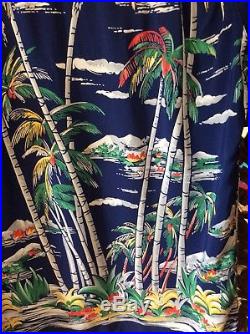 1950s Vintage Duke Kahanamoku Rayon Hawaiian Shirt Made by Cisco