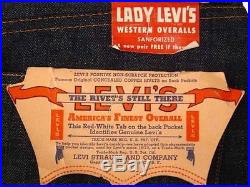 1950s Vintage LEVIS LEVI LEVI'S Big E Lot 701 denim pants 30 in Deadstock jeans