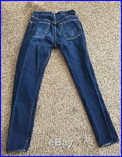 1960's VTG Levis 501 ZXX Hidden Copper Rivets Selvage Gripper Zipper Denim Jeans