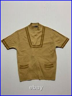 1960s Double Knit Italian PERFECTION golden Short Sleeve VINTAGE