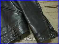 1960s HORSEHIDE MOTORCYCLE JACKET CAL LEATHER ROCKABILLY HOT ROD CAR CLUB