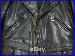 1960s HORSEHIDE MOTORCYCLE JACKET CAL LEATHER ROCKABILLY HOT ROD CAR CLUB