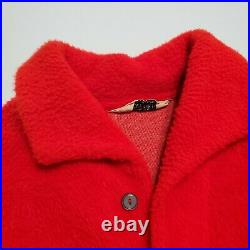 1960s Pile Fleece Jacket Pull Over Fuzzy Vintage USA Made Outdoors Sportswear
