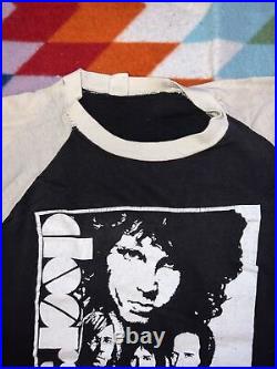 1970's THE DOORS vtg rare baseball 3/4 jersey tee shirt 70s M Jim Morrison