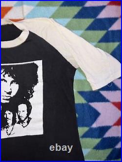 1970's THE DOORS vtg rare baseball 3/4 jersey tee shirt 70s M Jim Morrison