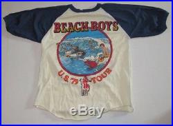 1970s Vintage Beach Boys US 1979 Tour Raglan Concert T Shirt 70s Band Raglan
