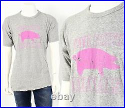 1970s Vintage Pink Floyd Animals T Shirt Pink Pig Heather Gray L XL 1977