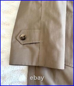 1976-1994 Hart Schaffner Marx Light Brown Double Breasted Trench Coat Size 44 R