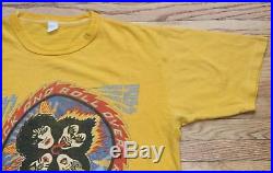 1976 KISS Original Vintage T Shirt Mens Small Rock Concert Tour Rare Gene Simmon