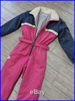 1980s vintage POWDERHORN usa made / womens 16 / mens small / ski suit