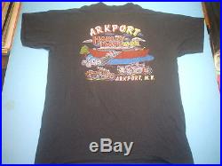 1989 3d Emblem Ridin Hogs & Pickin Up Chicks Arkport N. Y Harley Davidson T-shirt