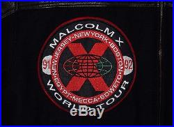 1991 Malcolm X SPIKE LEE crew jacket vtg 90s hip hop shirt NIKE 40 acres film XL