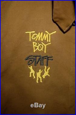 1992 Carhartt Stussy Tommy Boy Staff jacket vtg 90s hip hop rap shirt 46 L/XL