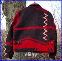 1992 Polo Ralph Lauren Navajo Blanket Wool Jacket Men's Size L Made in USA Used
