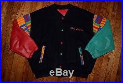 1992 cross colours varsity crew jacket vtg 90s hip hop shirt rap colors XL