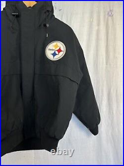 1997 Chalk Line NFL Pittsburgh Steelers football black coat