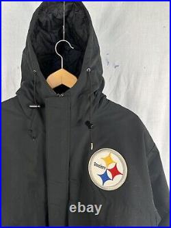 1997 Chalk Line NFL Pittsburgh Steelers football black coat