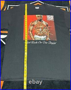 2003 Get Rich or Die Tryin' 50 Cent Album Promo T Shirt Size Adult XL