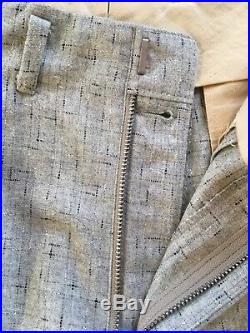 40R Mens 1950s ATOMIC FLECK Gray Rockabilly Suit VTG jacket drop loop pants VLV