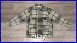 60's Woolrich Wool Cuiser Field Jacket Forest Green Plaid USA Made Filson Style