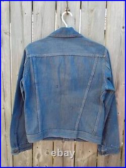 60s Vintage Jean Jacket 40 Chest BUCKEYE Retro Denim Trucker