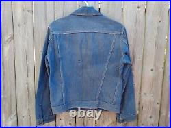 60s Vintage Jean Jacket 40 Chest BUCKEYE Retro Denim Trucker