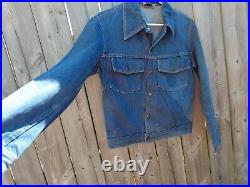 60s Vintage Jean Jacket 40 Chest BUCKEYE Retro Denim Trucker