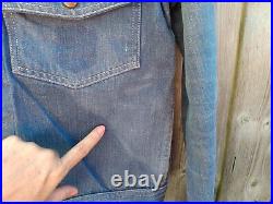 60s Vintage Jean Jacket 40 Chest BUCKEYE Retro Denim Trucker