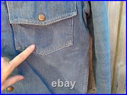 60s Vintage Jean Jacket 40 Chest BUCKEYE Retro Denim Trucker